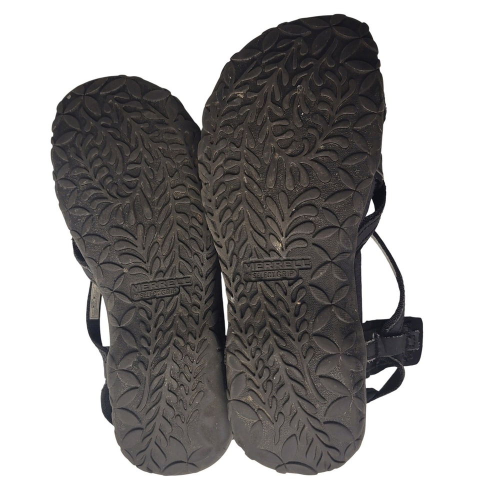 Merrell Terran Lattice II Sandals Women 5 Black Strappy Air Cushion Gorpcore Hik - Picture 6 of 8